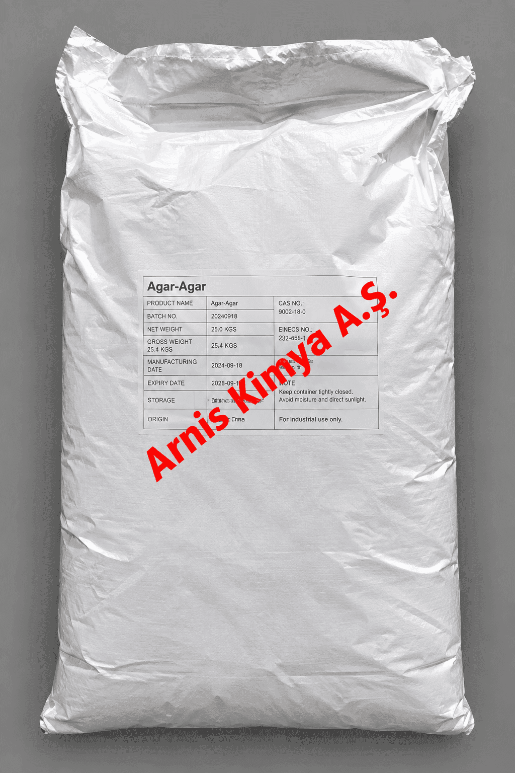 Agar Agar (CAS 9002-18-0) - Kıvam Artırıcılar ve Stabilizatörler