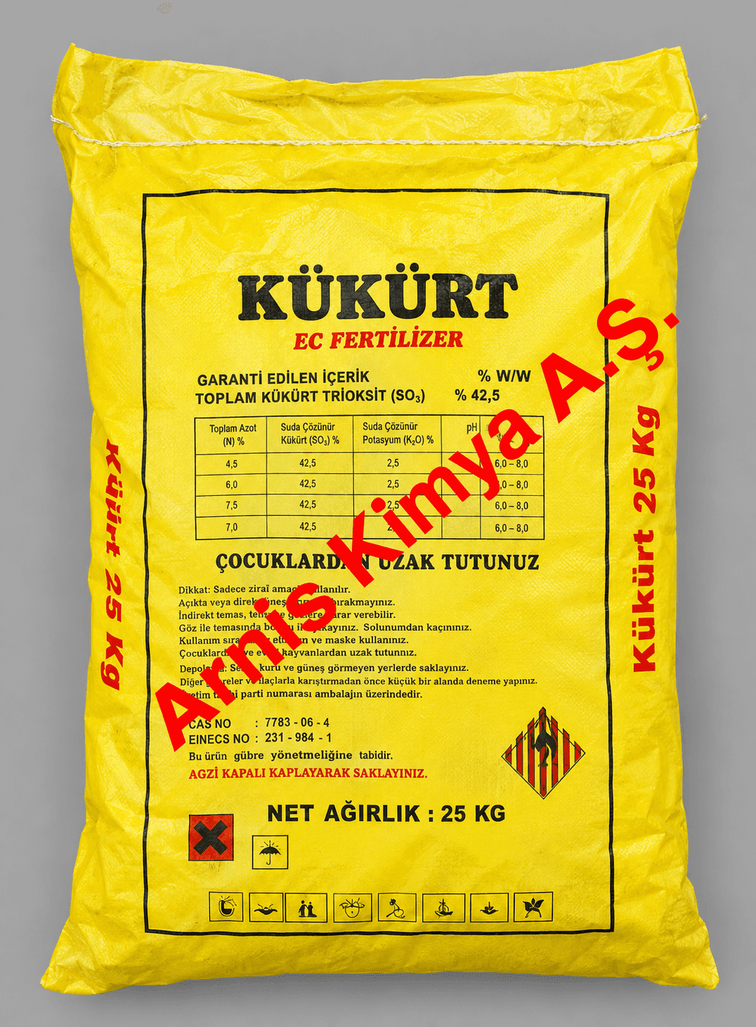 Kükürt (CAS 7704-34-9) - İnorganik Bileşikler