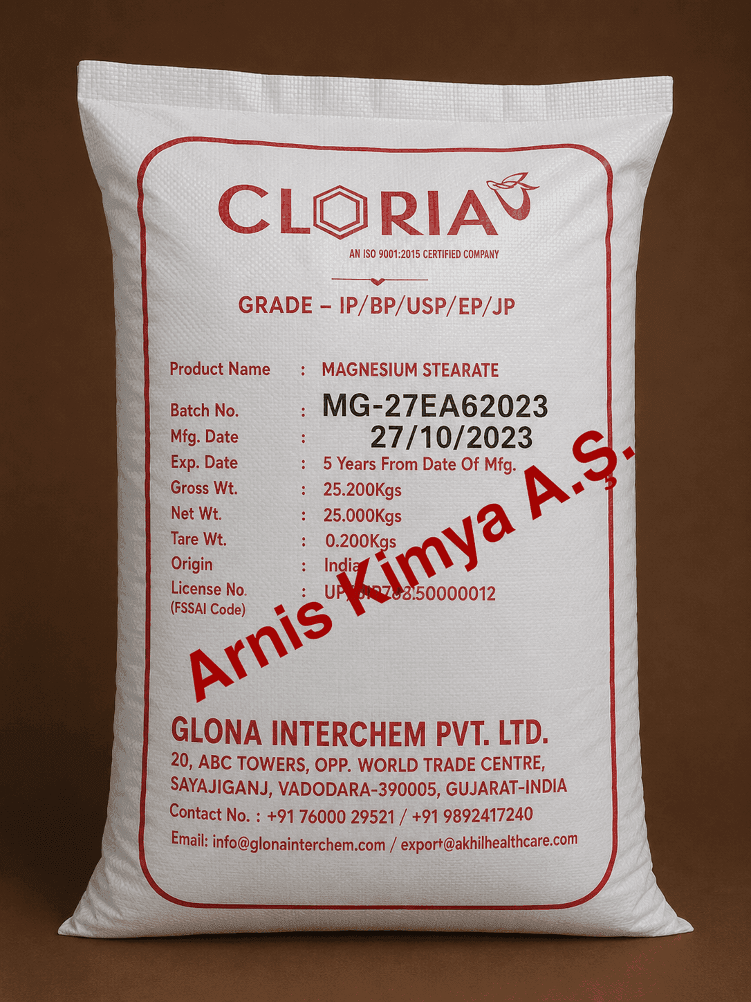 Magnezyum Stearat (CAS 557-04-0) - Asitler