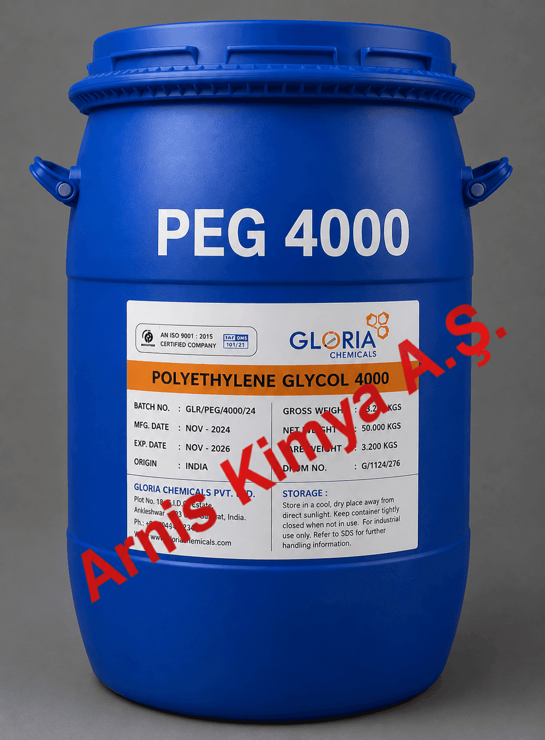 PEG 4000 (Polietilen Glikol 4000) - Kimyasal ürün