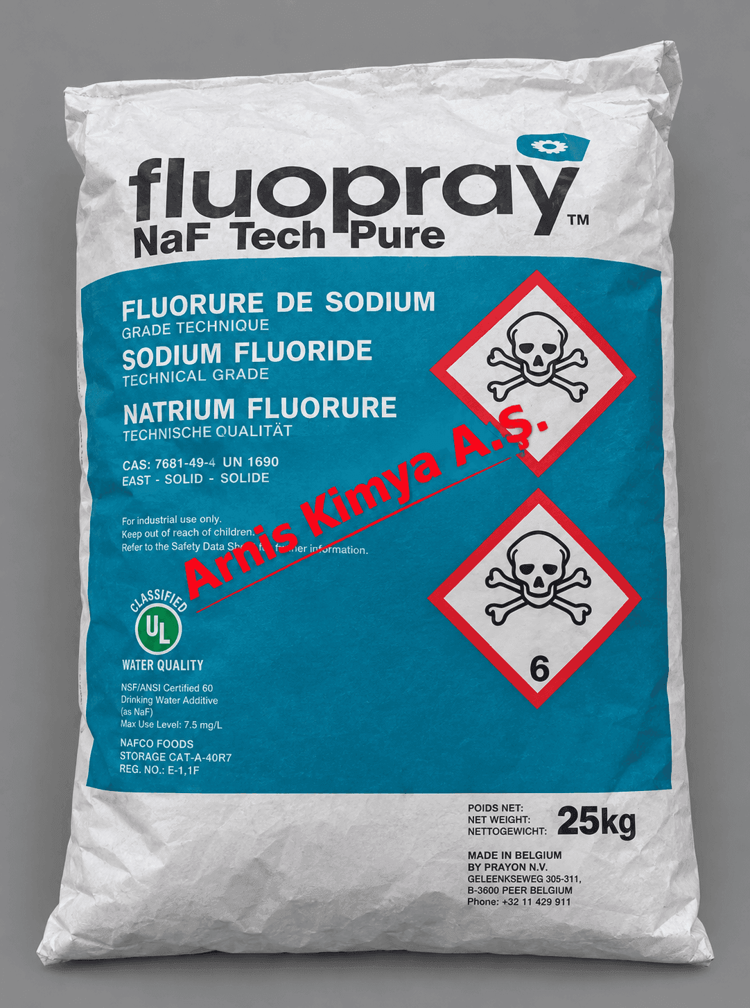 Sodyum Florür (CAS 7681-49-4) - İnorganik Tuzlar ve Florürler