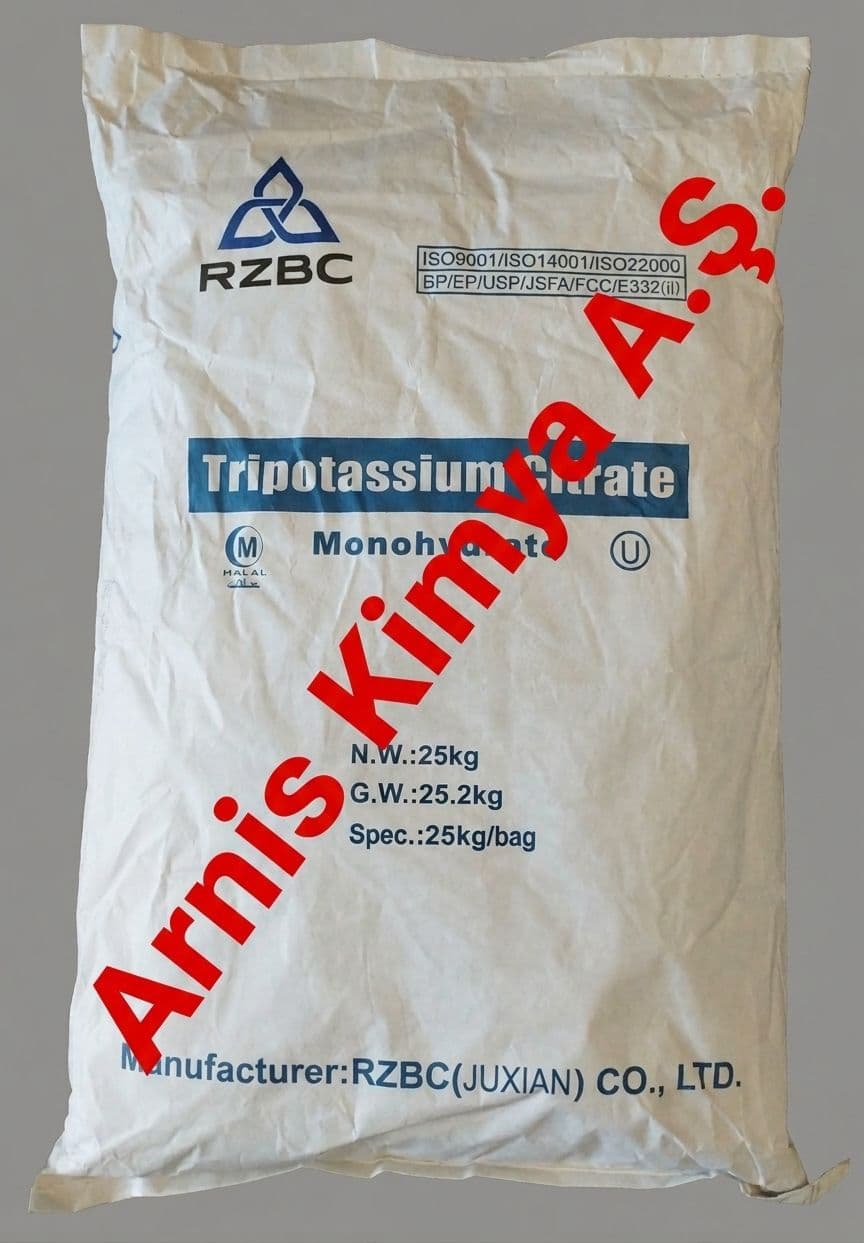 Tripotasyum Sitrat (CAS 6100-05-6) - Gıda Katkı Maddeleri